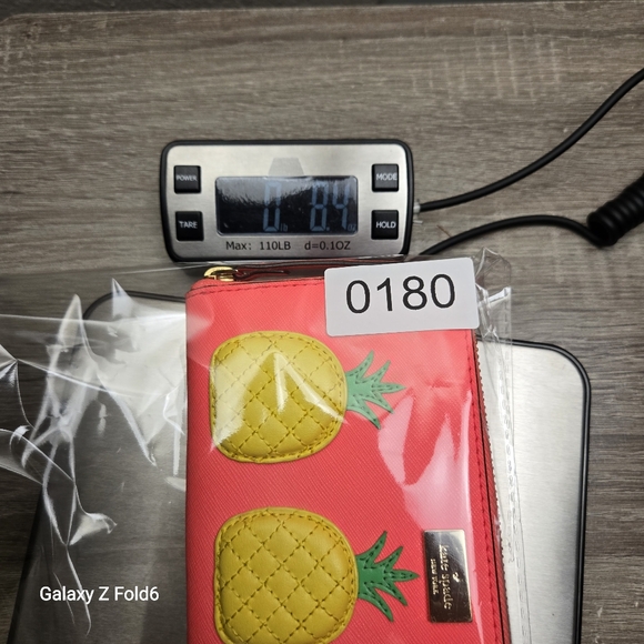 Kate Spade New York Pink Leather Pineapple Wallet Zip‎ Around Long Continental - Picture 10 of 10